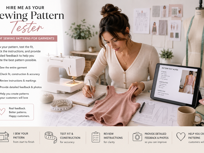 Hire a Professional Sewing Pattern Tester for Your PDF Garment Pattern