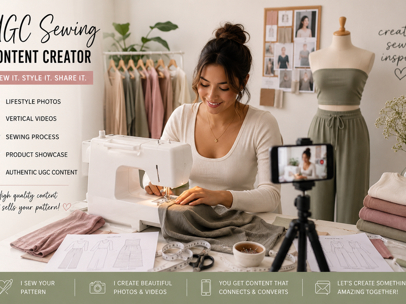 Hire a Sewing UGC Content Creator for Your Sewing Pattern Business